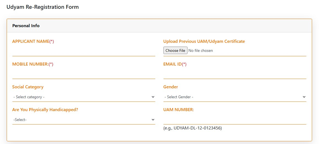 Fill in your personal details