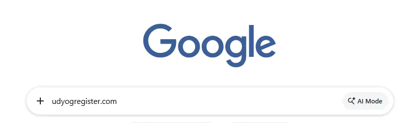 Udyog Register search on Google